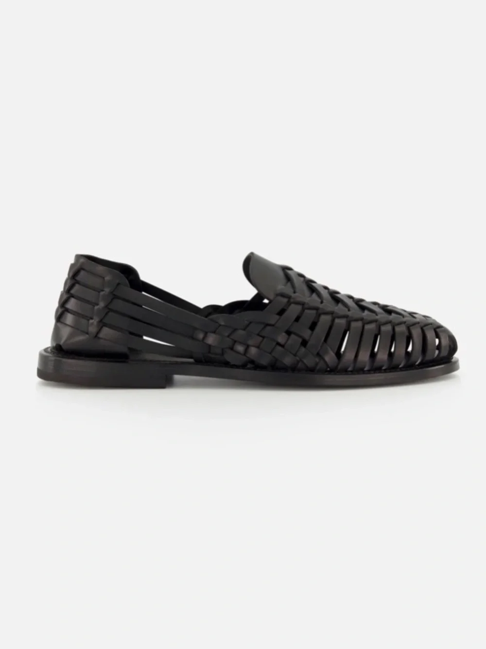 RALPH LAUREN PURPLE LABEL Black Burnished Vacchetta Casual Loafer $665 Sz 12(45)